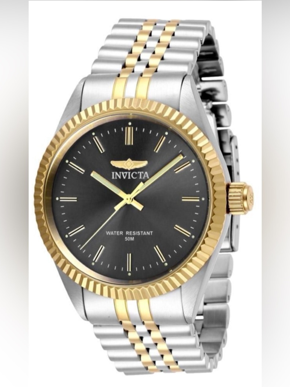 Invicta Specialty Gold and Silver Two-Tone Black Dial Men's Watch 43mm (29377)